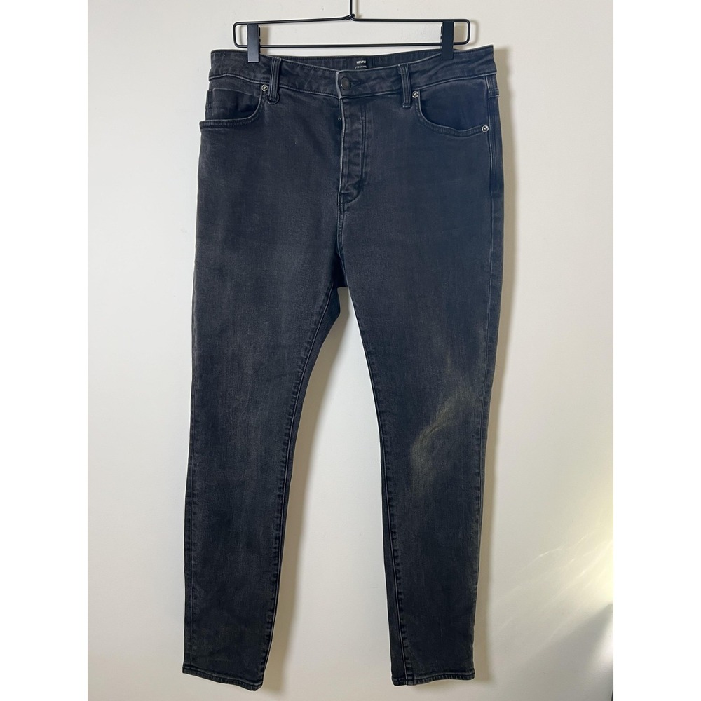 Neuw Ray Tapered Jeans Mens 33x32 Gray Charcoal Slim Fit Stretch Denim Organic